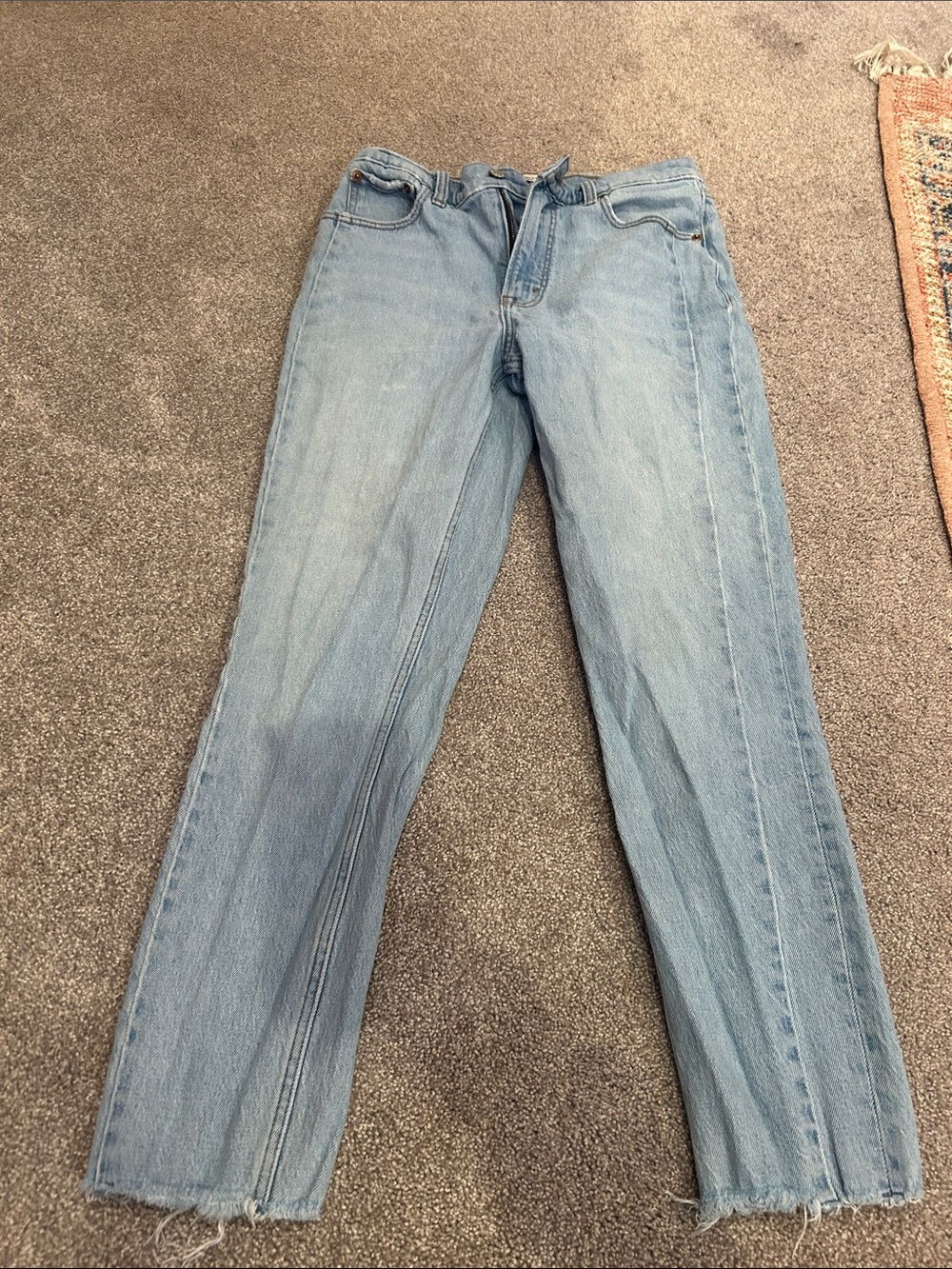 Abercrombie & Fitch Light Blue Straight-Leg Jeans